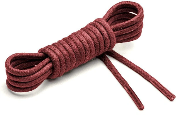 GRAH SANGRAH® (2 Pair) Waxed Round Shoelaces Dress Shoes Boots Leather Shoe Laces for Formal Shoes  - 75 cm, Maroon